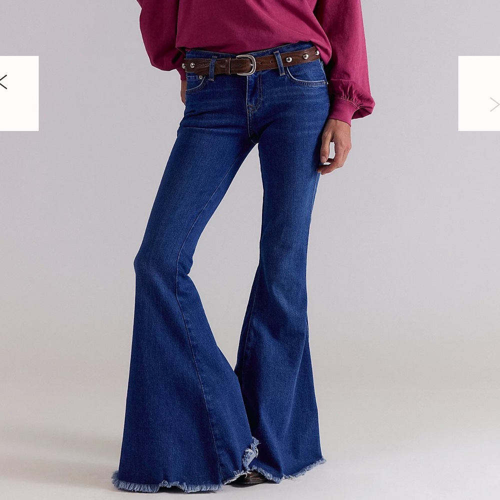 FB Dark Blue Flared Jeans